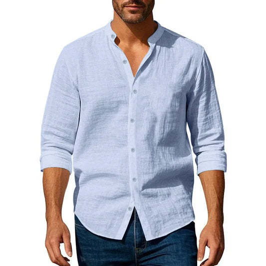 Cotton Linen Shirt (Long-Sleeve)