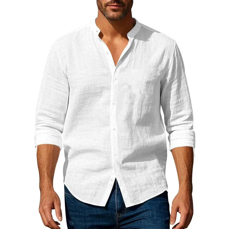 Cotton Linen Shirt (Long-Sleeve)