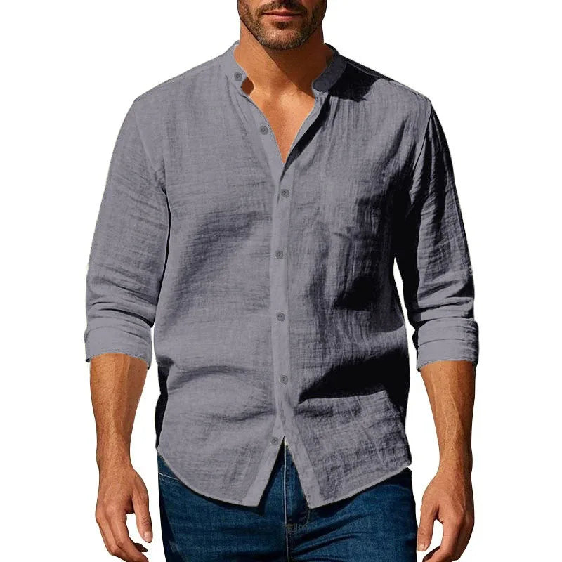 Cotton Linen Shirt (Long-Sleeve)