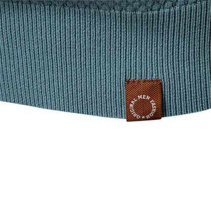 Textured Polyviscose Polo Shirt (Buttonless)
