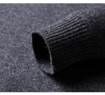 Cashmere Cotton Blend Classic V-Neck Sweater