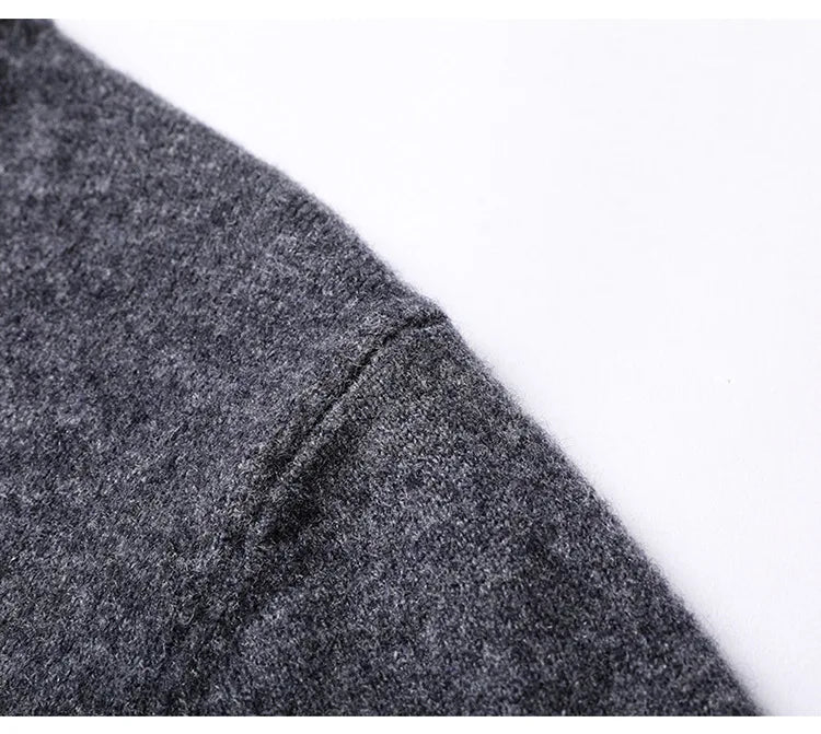 Cashmere Cotton Blend Classic V-Neck Sweater