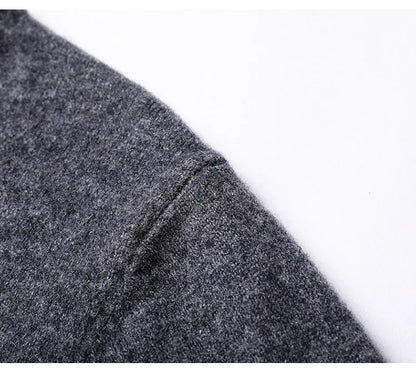 Cashmere Cotton Blend Classic V-Neck Sweater