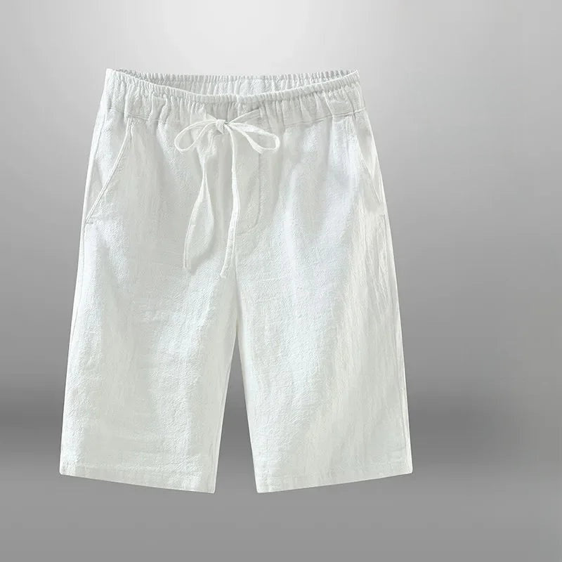 Cotton-linen shorts