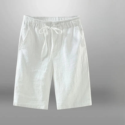 Cotton-linen shorts
