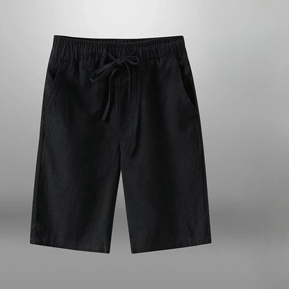 Cotton-linen shorts