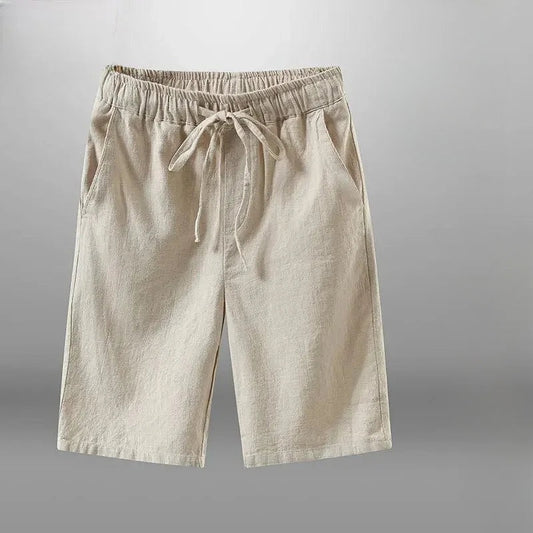 Cotton-linen shorts