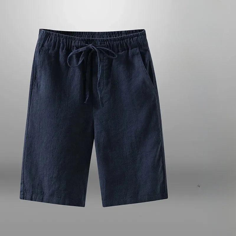 Cotton-linen shorts